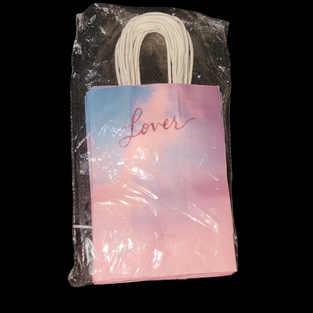 12pk Taylor Swift Lover Gift Bags. Thick and Strong Materials. Lover Theme - Picture 3 of 6